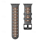 olcso Apple óraszíjak-sportszíj, kompatibilis az Apple Watch 42mm 44mm 45mm 49mm-es szíjával, strapabíró, kétszínű fémkapocsos szilikon szíj, csere csuklópánt az iWatch Ultra 2 sorozathoz, 9, 8, 7, SE, 6, 5, 4, SE-hez