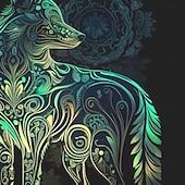 economico Stampa animale-Per uomo Volpe 3D Pile Felpa con Cappuccio Felpa Vichingo Vintage Retrò Manica Lunga Girocollo All'aperto Abbigliamento casual alla moda Giallo Rosso Blu Verde Coulisse Autunno Inverno progettista S