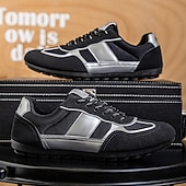 preiswerte Sneaker für Herren-Grüne Colorblock-Retro-Sneaker für Herren – bequeme Freizeit-Laufschuhe für Sportbekleidung, City-Outfits und Wochenendausflüge