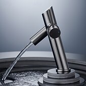 abordables Robinets de lavabo-Robinet de lavabo - Classique Nickel brossé / Électroplaqué / Finitions peintes Ensemble central Poignée unique à un trouBath Taps