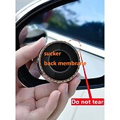 abordables Servicio de Vehículo-Espejo retrovisor para punto ciego de coche, 2 unidades, ajustable a 360 grados, gran angular, con ventosa, universal, redondo, auxiliar, para conducción, seguridad y estacionamiento.