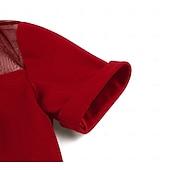 ieftine Rochii-1950 Retro / vintage Rochii Rochie leagăn Mâneci scurte Culoare solidă Costume de fancy Pentru femei Carnaval Mascaradă Purtare Zilnică Petrecerea Burlăcițelor Adulți Rochie