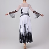 economico Abbigliamento da Pratica-Abbigliamento sportivo Gonne Stampa Giunzione Tulle Per donna Performance Allenamento Manica Lunga Alto Poliestere