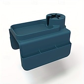 abordables Suministros para el hogar-1 bandeja portavasos de silicona multifuncional para reposabrazos de sofá antideslizante con portavasos, posavasos resistente al calor, organizador con bolsillos laterales para controles remotos,