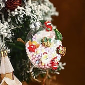 Недорогие Украшения-12 шт. Рождественские плоские наполняемые шары-диски из прозрачного пластика для поделок, декора для рождественской вечеринки, свадьбы, дома