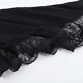 お買い得  トップス-ゴシック クロップトップ シュラッグトップ ベル 魔女 モーティシア・アダムス レース 仮装 女性用 ファンタジー ハロウィーン カーニバル 性能 パーティー 大人 上着