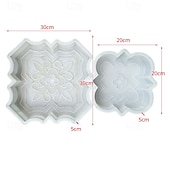 Недорогие Товары для дома-2 красивых пластиковых формы для большой бетонной плитки, бетонная форма для цемента, пластиковая форма для кирпича, бетонная форма для каменной плитки, для создания больших и маленьких замковых