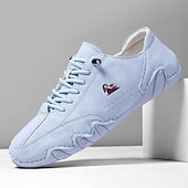 billige Sneakers til herrer-grønne semskede joggesko for menn – lette, avslappede sportssko for turgåing, reiser og streetwear-antrekk