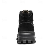 abordables Bottes de travail-Bottines de randonnée kaki pour homme avec semelle extérieure en caoutchouc épais – chaussures d&#039;extérieur respirantes et durables pour l&#039;alpinisme, le travail et les voyages d&#039;aventure