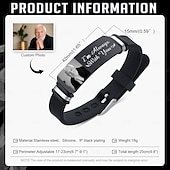 preiswerte Erinnerungsgeschenk-Personalisiertes Foto-Gedenkarmband mit individueller Gravur, Herrenarmband, Beileidsgeschenke für den Verlust geliebter Menschen, ich bin immer bei dir