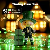 economico Striscie luci a batteria-10 pezzi 5m/16,4ft 50 perline a led luci a stringa per Halloween Natale matrimonio San Valentino festa atmosfera interna ed esterna decorazione stringa di luci scatola batteria AAA funzione timer