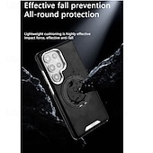 Недорогие Чехлы для iPhone-телефон Кейс для Назначение iPhone i16 15 14 Pro Max Plus 13 Pro Max Кейс на заднюю панель со стендом Магнитный Защита от удара Ретро ТПУ ПК