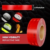baratos Equipamento de Camping-Fita refletiva dot-c2 de alta visibilidade - 1 adesivo de advertência de segurança à prova d&#039;água e resistente para visibilidade noturna e cuidado com perigos, ideal para reboques, caminhões,