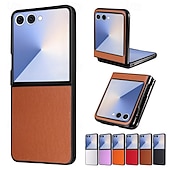 economico Cover Samsung-telefono Custodia Per Samsung Galaxy Z Flip 7 Z Flip 7 FE Z Flip 6 Z Flip 5 Copertura Posteriore Resistente agli urti Retrò TPU Pelle PU