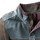 abordables Sudaderas Básicas_-Hombre Sudadera Sudadera Con Capucha Pull-over Sudadera con capucha y botones Verde Ejército Cuello Mao Plano Retazos Deporte Casual Diario Ropa de calle Fresco Ropa deportiva Primavera &amp; Otoño Ropa