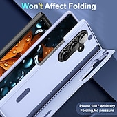 Недорогие Чехлы для Samsung-телефон Кейс для Назначение SSamsung Galaxy Z-образный сгиб 7 Z-сгиб 6 Z Fold 5 Z Fold 4 Кейс на заднюю панель Откидная подножка Защита от удара Ретро ПК