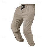 abordables Pierna Recta-Hombre Pantalones de Deporte Pantalones Pantalones deportivos de pierna recta Pantalones de gofres Correa Bolsillo Cintura elástica Plano Comodidad Deporte Diario Moda Casual Negro Blanco