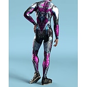abordables Impresión-Trajes Zentai estampados Traje de cosplay Body Estampado Disfraz de carnaval Traje de Cuerpo Completo Hombre Mujer Disfraz Sexy Víspera de Todos los Santos Traje para Rendimiento Fiesta Mascarada