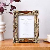 halpa Kuvakehykset-1 kpl eurooppalainen kolmiulotteinen kuviointi suorakulmainen klassinen valokuvakehys hartsimateriaalista, joka sopii perhevalokuvakoristeluun ja valokuvausrekvisiittaan