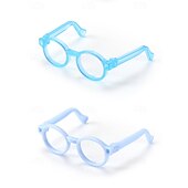 billiga Dockkläder och tillbehörsset-6-pack glasögon för labubu-dockor, set med 5 minidockglasögon för 10-17 cm dockor utan linser för pysseldockor, kläder och accessoarer