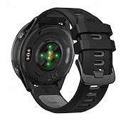 billige Garmin klokkebånd-Klokkerem til Garmin Forerunner 570 47 mm/265 (musikk)/255 (musikk)/Venu 3/Vivoactive 4 Marq Descent Quatix 22 mm silikonrem i rustfritt stål, tofarget