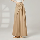 cheap Practice Wear-Activewear Pants Pure Color Splicing Women's Performance Training High Polyester