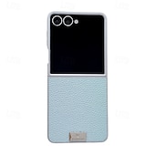 Недорогие Чехлы для Samsung-телефон Кейс для Назначение SSamsung Galaxy Z-флип 7 Z-флип 6 Z Flip 5 Z Flip 4 Кейс на заднюю панель Защита от удара Ретро ТПУ Кожа PU