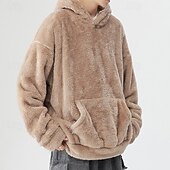 economico Cime-Per uomo Felpa in pile Felpa con cappuccio in pile Felpa termica Manica Lunga Con Cappuccio Top Esterno Calore Termico Inverno Poliestere Grigio scuro Nero Bianco Tennis Allenamento Corsa