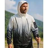 billige Vanntette jakker-Herre Vindtett jakke Softshell jakke Turjakke Utendørs Vanntett Vindtett Turantrekk Turklær Vår Høst Topper Camping / fotturer / grotting Løp Gradert Svart Rosa Blå