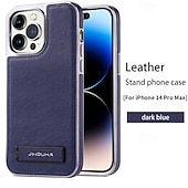رخيصةأون جرابات آيفون-هاتف غطاء من أجل iPhone 16 15 14 Pro Max Plus 13 Pro Max غطاء خلفي مسند الدراجة ضد الصدمات مكتب  /  الأعمال TPU جلد PU