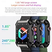 お買い得  スマートウォッチ-LOKMAT OCEAN 2 PRO スマートウォッチ 1.85 インチ スマート·ウォッチ ブルートゥース 歩数計 着信通知 アクティビティトラッカー と互換性があります Android iOS 女性 男性 長時間スタンバイ ハンドフリーコール 防水 IP68 51mmウォッチケース