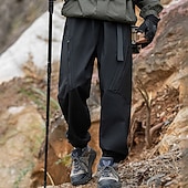 baratos Partes inferiores-Homens Calças de Trilha Calças impermeáveis Calças com cordão Calças Softshell Ao ar livre Normal Prova-de-Água A Prova de Vento Calças Bolsos Cintura elástica Preto Branco Acampar e Caminhar Corrida