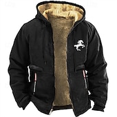 halpa Vintagetyyliset etniset hupparit-Miesten Hevonen Kantri Fleece Huppari College Päivittäin Klassinen Pitkähihainen Tiukka pyöreä kaula-aukko ulko- Koti Matkailu Musta Viininpunainen Kurenauha Syksy Talvi Suunnittelija