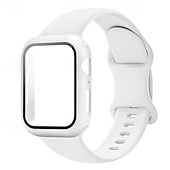 baratos Pulseiras de Apple Watch-Pulseira Esportiva Fecho Moderno Compatível com Pulseira Apple Watch 38mm 40mm 41mm 42mm 44mm 45mm 49mm com caixa Mulheres Homens Antichoque Silicone pulseira de substituição para iwatch Ultra 2