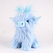 رخيصةأون التماثيل-لعبة محاكاة بقرة المرتفعات المحشوة الناعمة لعبة حيوانية واقعية بقرة المرتفعات كاواي هدية للأطفال للأولاد والبنات هدية عيد ميلاد