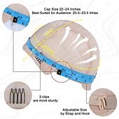 economico Parrucche trendy sintetiche-Parrucche castane con mèches per donna, lunghezza media, riga centrale da 18 pollici, corte, ricce e ondulate, parrucche da donna in capelli sintetici naturali per uso quotidiano per feste/Halloween