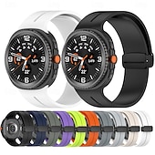 abordables Correas de reloj Samsung-Correa clásica de silicona con hebilla magnética para Samsung Galaxy Watch 8 (44 mm y 40 mm)
