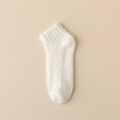 halpa kodin sukat-naisten irtoamattomat, näkymättömät sukat, yksivärinen korallifleece paksut talvilattiasukat, lämpimät kotisukat silikonipohjaisilla liukuestepohjilla