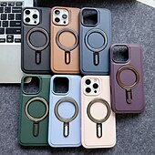 お買い得  iPhone用ケース-電話 ケース 用途 iPhone 16 15 14 Pro Max Plus 16e 13 Pro Max バックカバー 磁石バックル キックスタンド 耐衝撃 レトロ風 TPU PUレザー