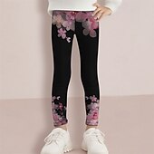 voordelige Meisje&#039;s 3D-tekenfilm-Voor meisjes 3D Bloemig Broek Legging Lente Herfst leuke Style Basic Kinderen 4-12 jaar Buiten Casual Dagelijks Normale pasvorm