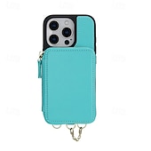 Χαμηλού Κόστους iPhone Θήκες-τηλέφωνο tok Για iPhone 17 Pro Max 17 Air 16 15 14 Pro Max Plus 16e 13 Pro Max Πίσω Κάλυμμα Μαγνητική με τον Lanyard Υποδοχή κάρτας Ρετρό TPU PU δέρμα
