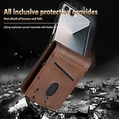 billiga Skal och fodral till Samsung-telefon fodral Till Samsung Galaxy Z Flip 7 Z Flip 6 Z Flip 5 Z Flip 4 Skal Kortplats Stötsäker Kontor / företag TPU PU läder