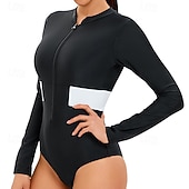 levne Rash guardy One Piece-Dámské Ochrana proti vyrážce Plavky S potiskem Zapni UV ochrana proti slunci UPF50+ Dlouhý rukáv Plavky Surfování Plavání Léto
