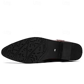 abordables Bottes de Costume-Bottines en cuir marron pour hommes avec fermeture éclair latérale et sangle à boucle, bottes habillées élégantes pour les affaires, les soirées et les occasions formelles