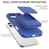 Χαμηλού Κόστους iPhone Θήκες-τηλέφωνο tok Για iPhone 16 Pro Max Plus 16 16e Πίσω Κάλυμμα με βάση στήριξης Καθρέφτης Υποδοχή κάρτας Ρετρό TPU PU δέρμα