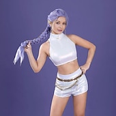 abordables Déguisements pour femmes-Inspiré des idoles coréennes Idole Pop Star Costume Robe Elégante Idole virtuelle for Femmes Adultes Halloween Carnaval Performance Comic-Con Salon de l'Anime