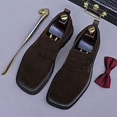 halpa Ensiluokkaiset nahkaiset loaferit-miesten naudannahkaiset mokkanahkaiset loaferit - klassiset business-rennot slip-on-pukukengät toimisto- ja juhlakäyttöön