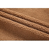 billige Faux suede jakker-Herre Imitert semsket jakke Vindtett jakke Brun semsket jakke Avslappet Fritid / hverdag Vindtett jakke Lomme Fleece krage Vinter Vår &amp; Vinter Helfarge Årgang Mote Skjortekrage Normal Svart Brun Grå