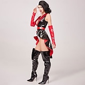 levne Dámské Kostýmy-Sto a jeden dalmatin Cruella de Vil Šaty Maškarní prázdniny Filmové kostýmy for Dámské Dospělí předvečer Všech svatých Plesová maškaráda Párty Plesová maškaráda