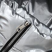 levne Pánská péřová vesta-Pánské Puffer Vesta Kamizelka Vesta Dovolená Denní Rande Módní Na běžné nošení Podzim zima Kapsy Polyester Zahřívací Pohodlné Pevná barva Zip Kapuce Běžný Stříbrná Černá Rubínově červená Tmav